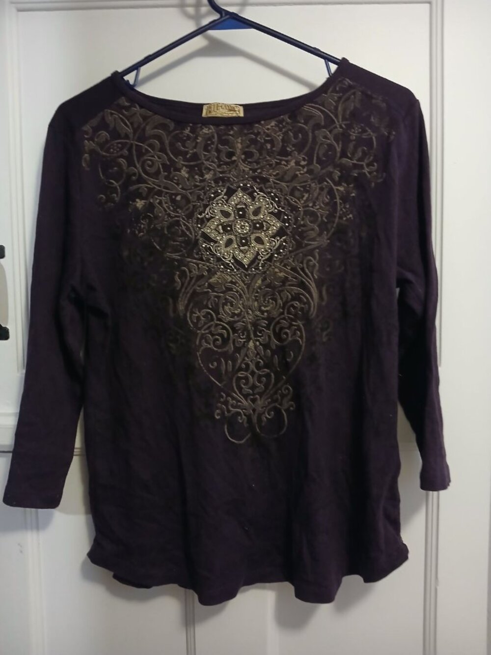 Blue Canyon Womens XL Dark Purple Shirt